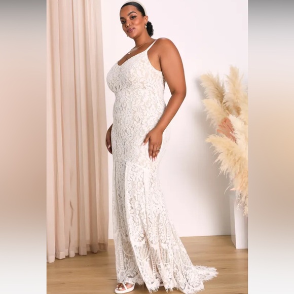 LuLu’s White Lace Flynn Maxi Dress - Picture 4 of 10